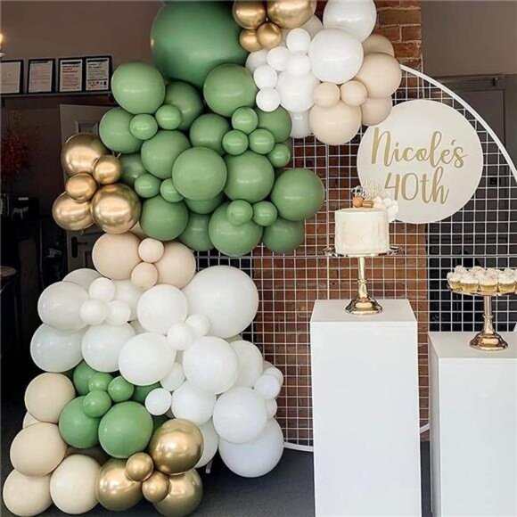 Sage Green Balloon Garland Kit Arch Shower Olive Matte Different Sizes Decor - Picture 4 of 8